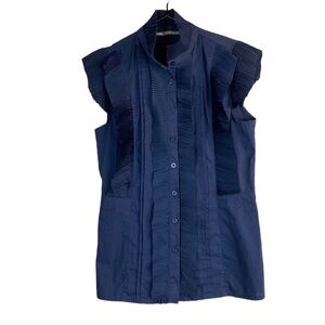 Silvian Heach navy blue blouse